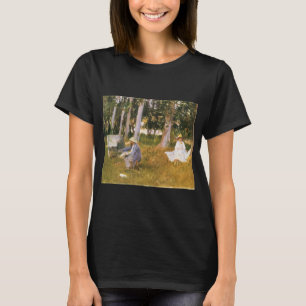 Claude Monet schilderend, Rand van een bosch door  T-shirt