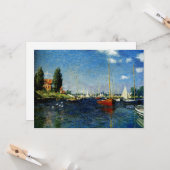 Claude Monet schilderij, Argenteuil Kaart (Voorkant / Achterkant in situ)