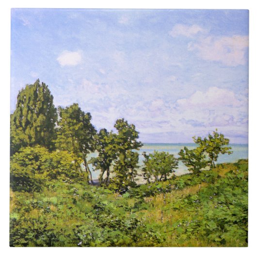 Claude Monet schilderij, Bij de zee, Tegeltje (Voorkant)