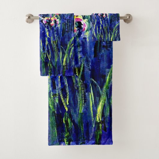 Claude Monet schilderij, Irises Bad Handdoek (Insitu)