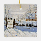 Claude Monet schilderij, The Magpie Keramisch Ornament (Voorkant)