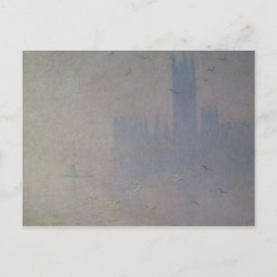 Claude Monet Seagulls over de woningen van het P Briefkaart