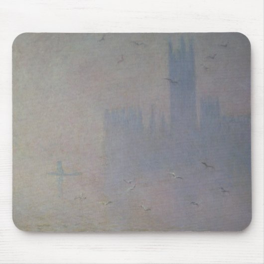 Claude Monet | Seagulls over de woningen van het P Muismat (Voorkant)