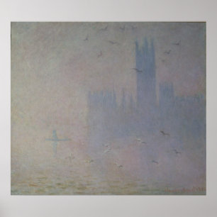 Claude Monet   Seagulls over de woningen van het P Poster