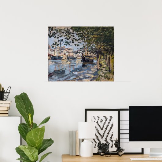 Claude Monet | Seine te Rouen, 1872 Poster (Thuiskantoor)