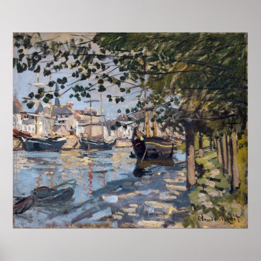 Claude Monet | Seine te Rouen, 1872 Poster (Voorkant)