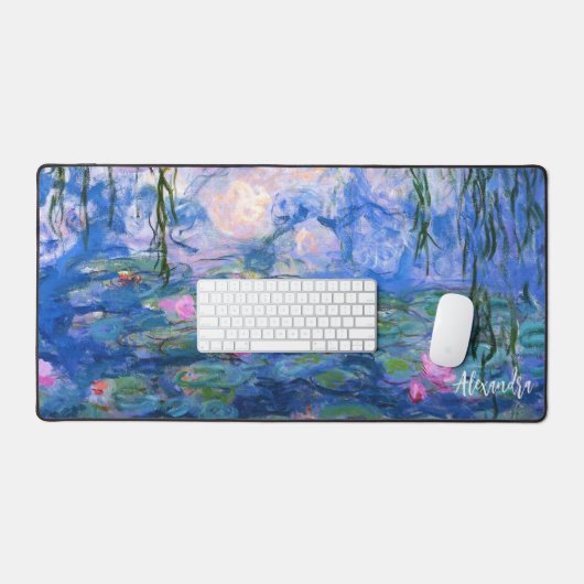 Claude Monet Shades van Blue Water Lilies Bureaumat (Keyboard & Muis)
