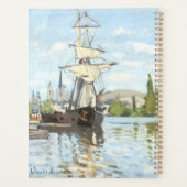 Claude Monet. Ships Riding on the Seine at Rouen Planner (Achterkant)