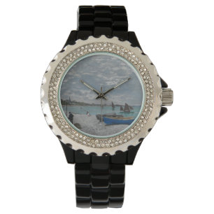 Claude Monet Sky Clouds Boten Schepen Zee Oceaan Horloge