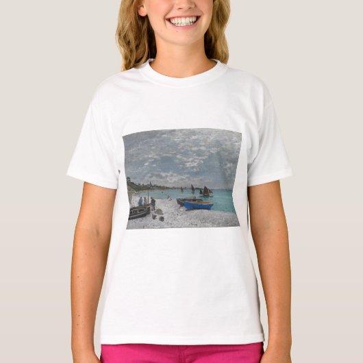 Claude Monet Sky Clouds Boten Schepen Zee Oceaan T-shirt (Voorkant)