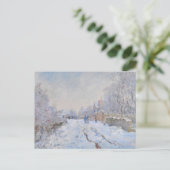 Claude Monet // Sneeuw in Argenteuil Briefkaart (Staand voorkant)