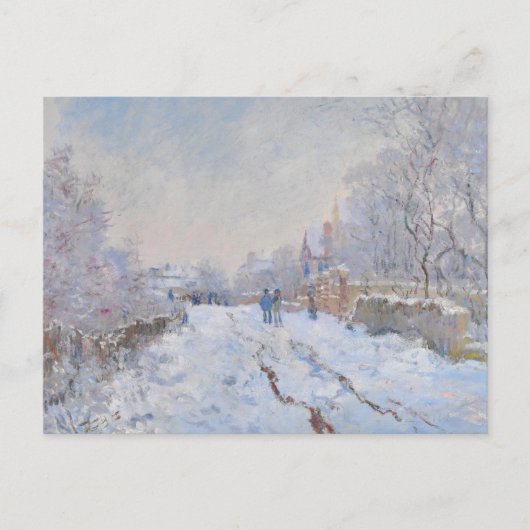 Claude Monet // Sneeuw in Argenteuil Briefkaart (Voorkant)