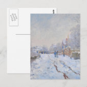 Claude Monet // Sneeuw in Argenteuil Briefkaart (Voorkant / Achterkant)