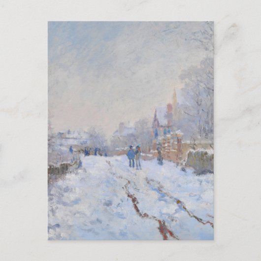 Claude Monet // Sneeuw in Argenteuil Briefkaart (Voorkant)