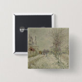 Claude Monet | Sneeuweffect Vierkante Button 5,1 Cm (Voorkant /achterkant)