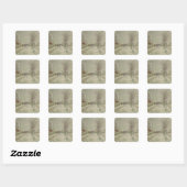 Claude Monet | Sneeuweffect Vierkante Sticker (Vel)