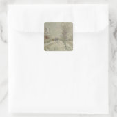 Claude Monet | Sneeuweffect Vierkante Sticker (Tas)