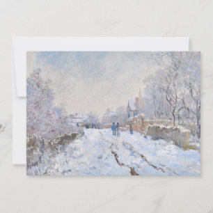 Claude Monet - Sneeuwlandschap bij Argenteuil Bedankkaart