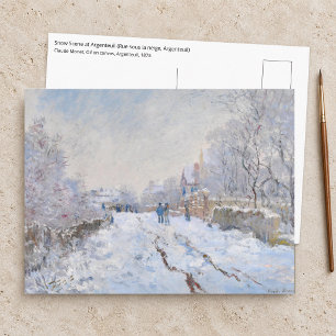 Claude Monet - Sneeuwlandschap bij Argenteuil Briefkaart