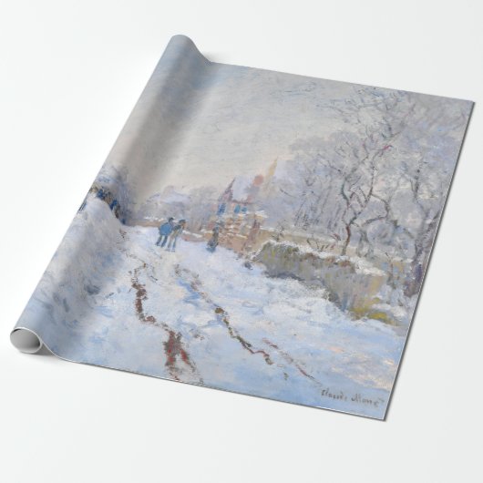 Claude Monet - Sneeuwlandschap bij Argenteuil Cadeaupapier (Uitgerold)