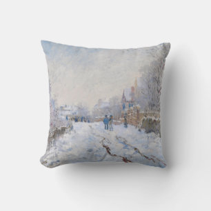 Claude Monet - Sneeuwlandschap bij Argenteuil Kussen
