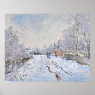 Claude Monet - Sneeuwlandschap bij Argenteuil Poster