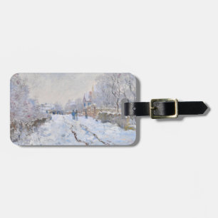 Claude Monet - Snow Scene bij Argenteuil Hanging Bagagelabel
