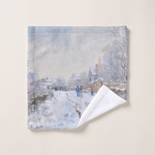 Claude Monet - Snow Scene in Argenteuil Bad Handdoek (Wasdoekje)