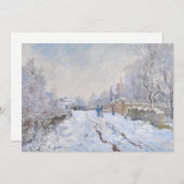 Claude Monet - Snow Scene in Argenteuil Bedankkaart (Voorkant / Achterkant)