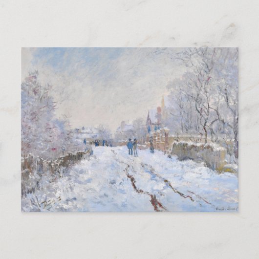 Claude Monet - Snow Scene in Argenteuil Briefkaart (Voorkant)
