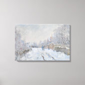 Claude Monet - Snow Scene in Argenteuil Canvas Afdruk (Voorkant)