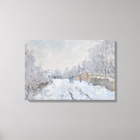 Claude Monet - Snow Scene in Argenteuil Canvas Afdruk (Voorkant)