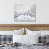 Claude Monet - Snow Scene in Argenteuil Canvas Afdruk (Insitu (Slaapkamer))