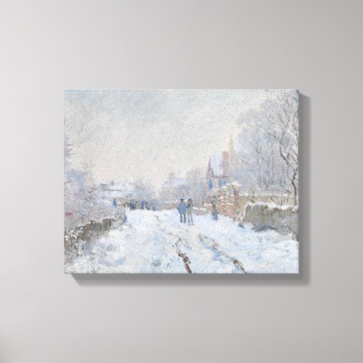 Claude Monet - Snow Scene in Argenteuil Canvas Afdruk (Voorkant)