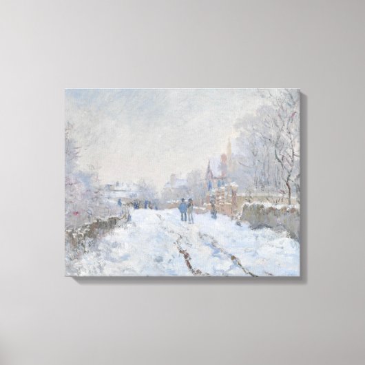 Claude Monet - Snow Scene in Argenteuil Canvas Afdruk (Voorkant)