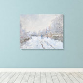 Claude Monet - Snow Scene in Argenteuil Canvas Afdruk (Insitu (Houten vloer))