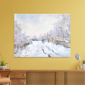 Claude Monet - Snow Scene in Argenteuil Canvas Afdruk (Insitu (Woonkamer))
