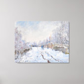 Claude Monet - Snow Scene in Argenteuil Canvas Afdruk (Voorkant)