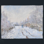 Claude Monet - Snow Scene in Argenteuil Fleece Deken<br><div class="desc">Sneeuwscène in Argenteuil / Rue sous la neige,  Argenteuil - Claude Monet,  1875</div>