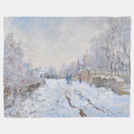 Claude Monet - Snow Scene in Argenteuil Fleece Deken