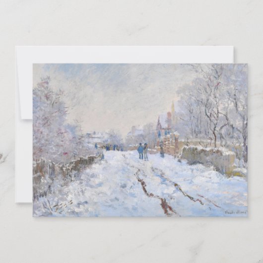 Claude Monet - Snow Scene in Argenteuil Kaart (Voorkant)