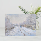 Claude Monet - Snow Scene in Argenteuil Kaart (Staand voorkant)