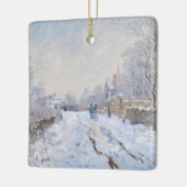 Claude Monet - Snow Scene in Argenteuil Keramisch Ornament (Links)