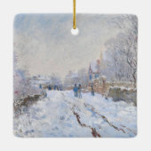 Claude Monet - Snow Scene in Argenteuil Keramisch Ornament (Achterkant)