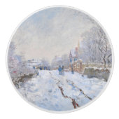 Claude Monet - Snow Scene in Argenteuil Keramische Knop (Voorkant)