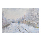 Claude Monet - Snow Scene in Argenteuil Kussensloop (Achterkant)