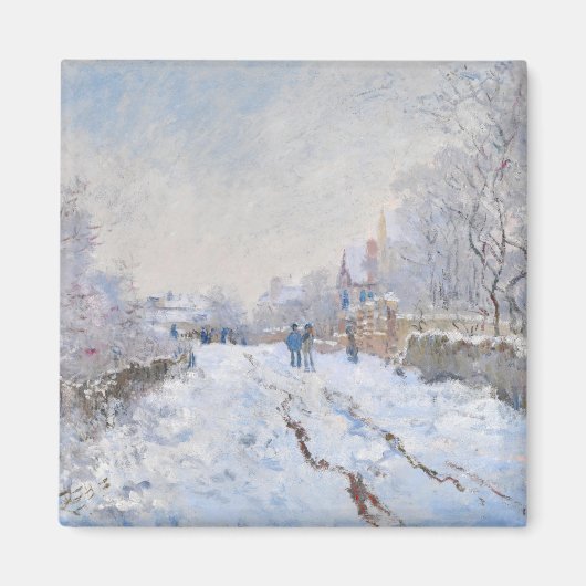 Claude Monet - Snow Scene in Argenteuil Magneet (Voorkant)