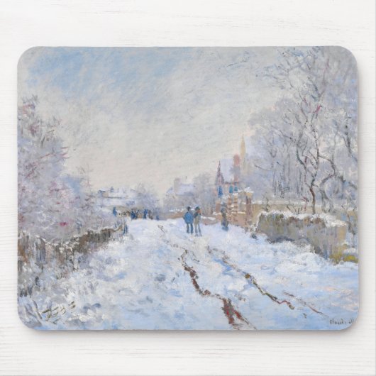Claude Monet - Snow Scene in Argenteuil Muismat (Voorkant)
