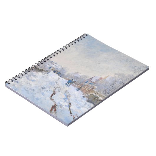 Claude Monet - Snow Scene in Argenteuil Notitieboek (Linkerzijde)