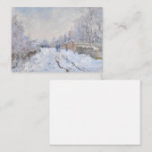 Claude Monet - Snow Scene in Argenteuil Notitiekaartje (Voorkant / Achterkant)